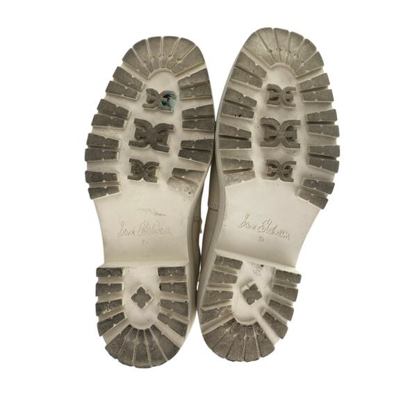 Sam Edelman Laguna Women's Gray Leather Round Toe Platform Chelsea Boots Sz 8.5 - Picture 4 of 5